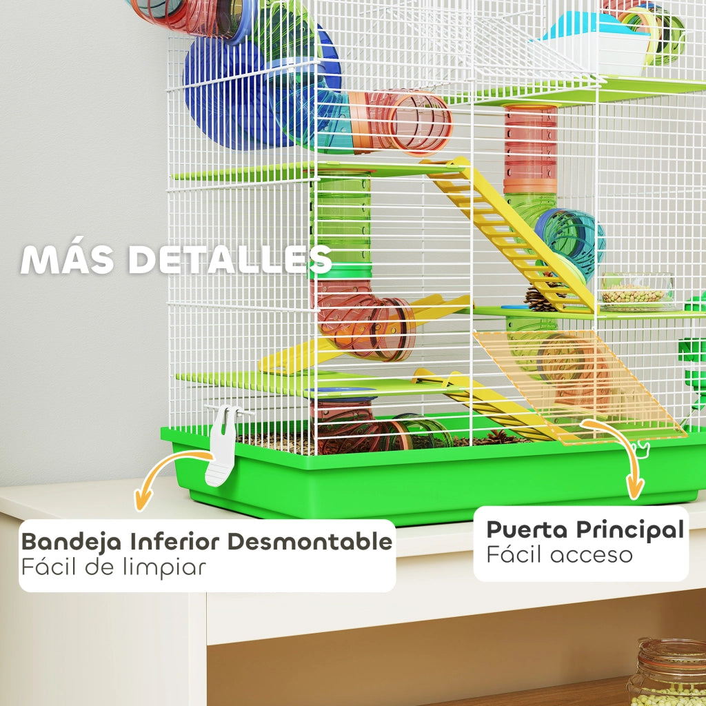 Gabbia per Criceti 5 Livelli ¨C Minimal ¨C Verde 47x30x59