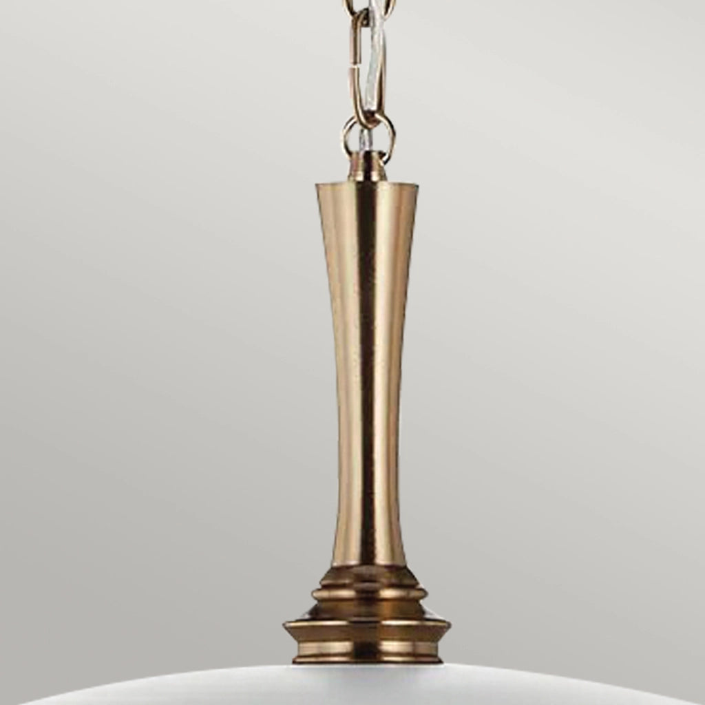 Lampada a sospensione minimal oro, paralume bianco E27