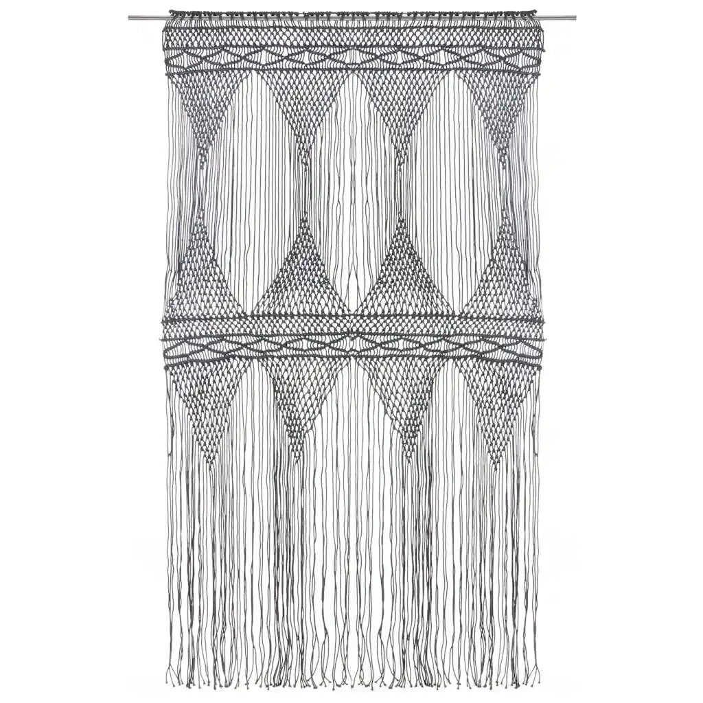 Tenda Macram¨¨ Antracite 140x240 cm in Cotone