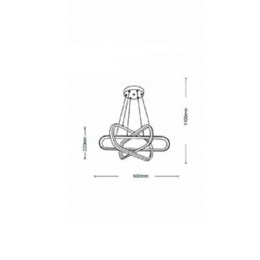 Trade Shop - Lampadario Led Moderno Lampada A Sospensione 94w Bianca Luce 4000k 3000k 6500k A49 -
