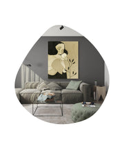 Specchio in legno "Besso" - 60 x 60 cm - Nero
