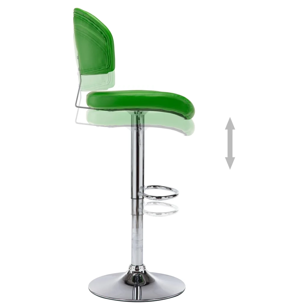 Sgabello da Bar Verde in Similpelle 249655