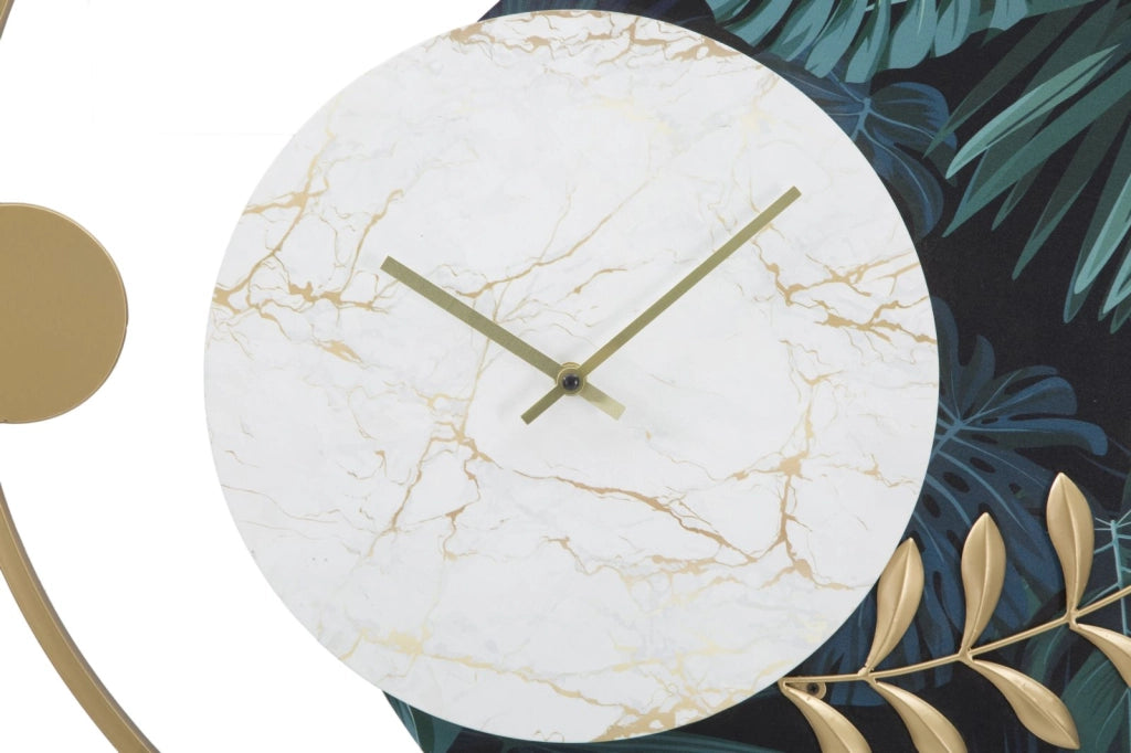 Orologio da Muro Roundy Green 60x4,5x65 cm in Ferro e MDF Multicolor