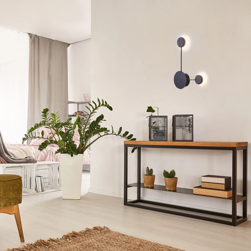 Applique moderna cerchi neri LED 7W 4000K Rabalux Amadeo