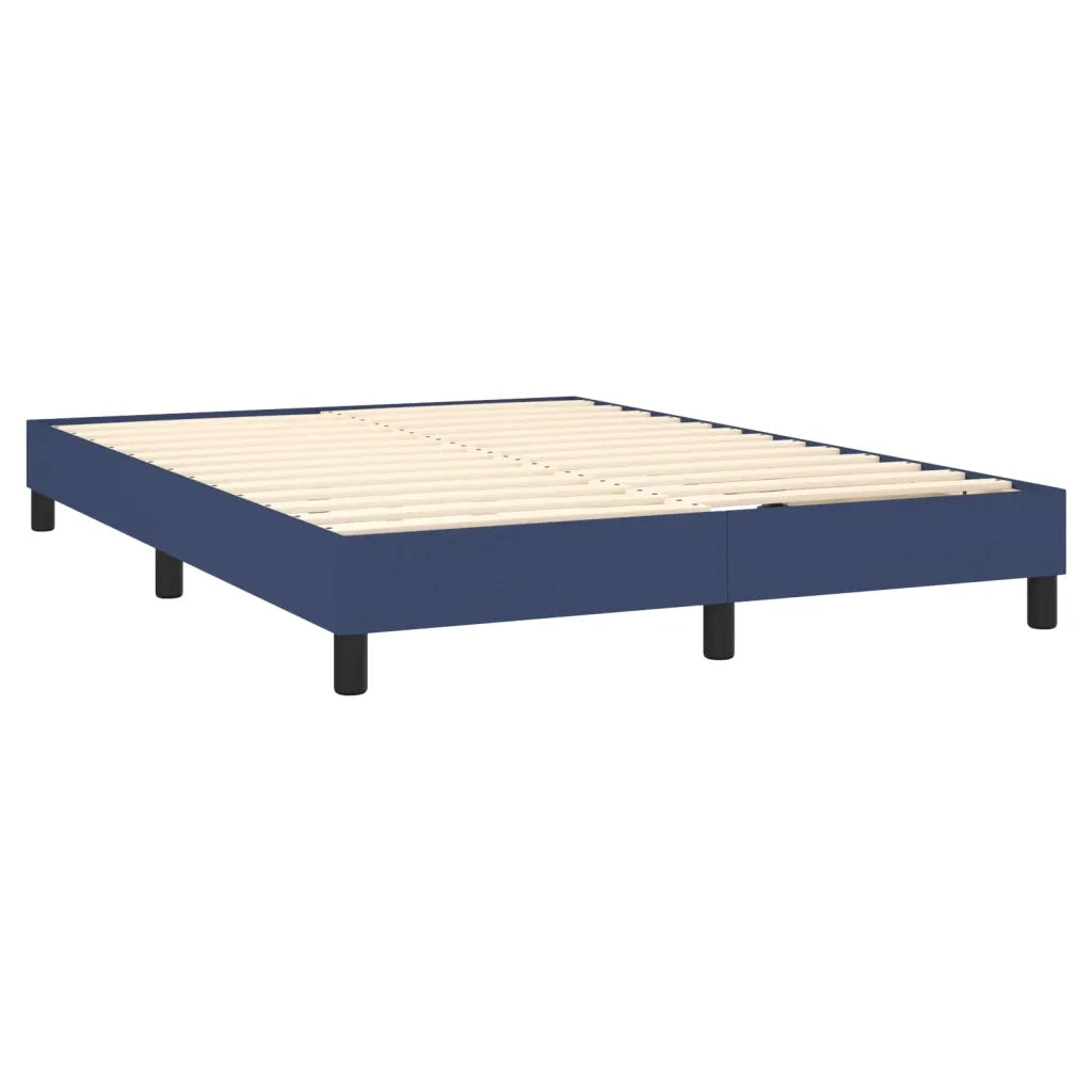 Letto a Molle con Materasso e LED Blu 140x190 cm in Tessuto 3133235