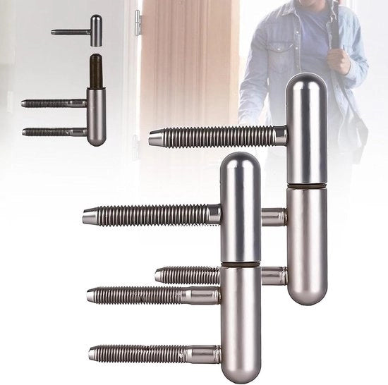 Fascette di alluminio per porte interne - 2 pezzi - argento.