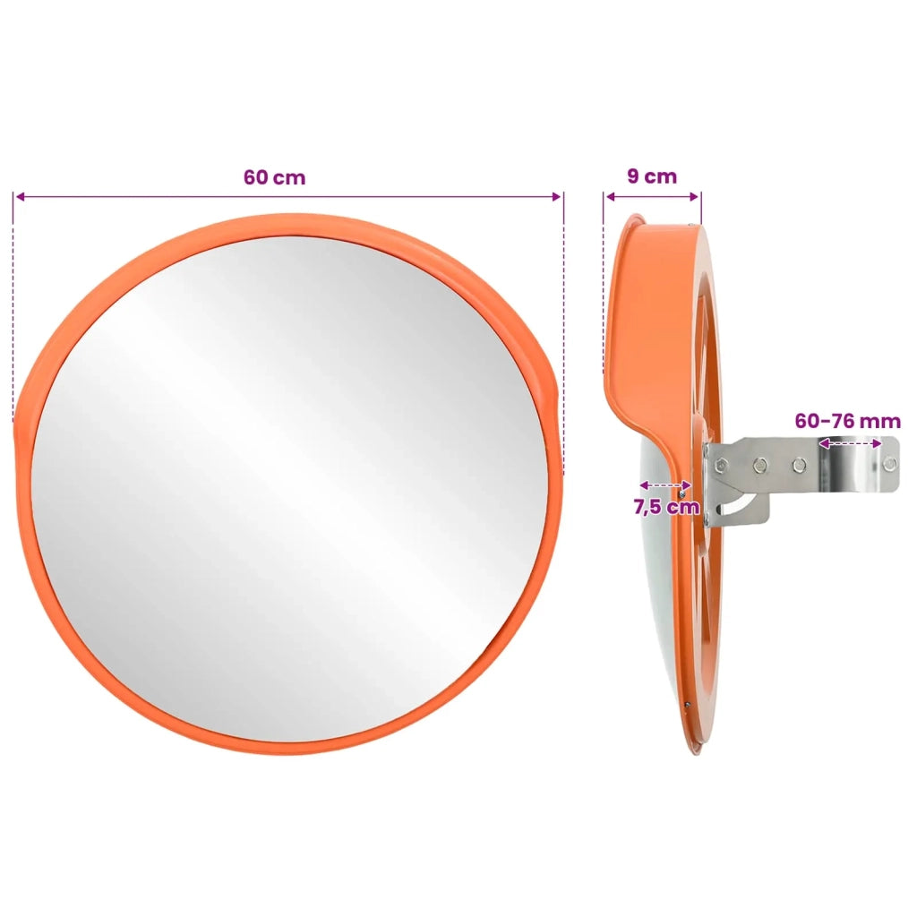 Specchio per Traffico Convesso Plastica PC Arancione 60 cm 141681