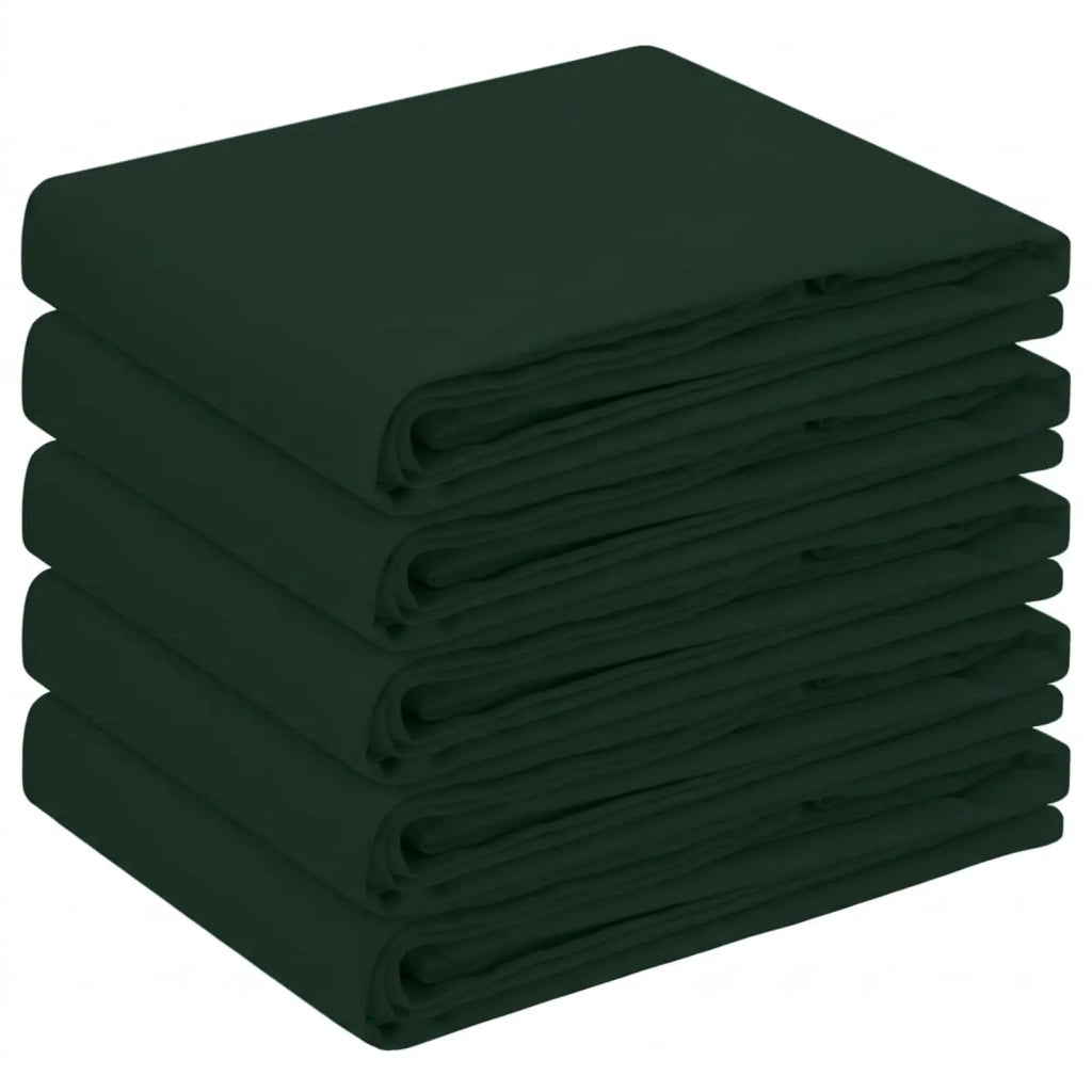 Tovaglia da Tavolo 5 pz Verde Scuro 130 x 180 cm Poliestere 42040270