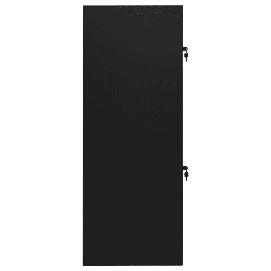 Armadietto per Sella Nero 53x53x140 cm in Acciaio 339601