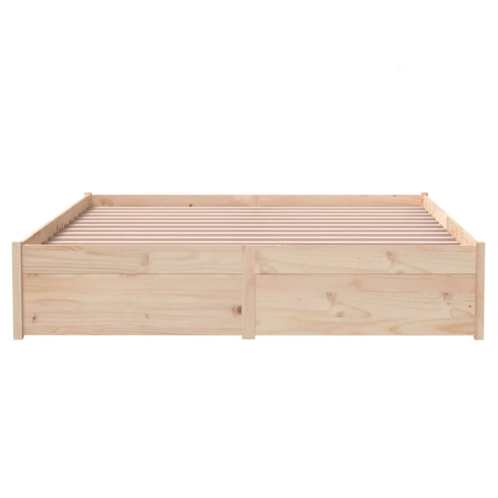 Giroletto senza Materasso Ambrato in Legno Massello 140x200 cm