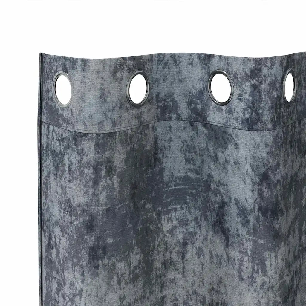 Tende in Velluto 2 pz Grigio Argento 140 x 140 cm Velluto