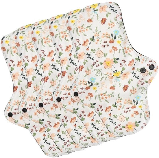 Prodotti per l'igiene femminile - Pannolli per la mestruazione - 5 pezzi - Dimensione L - Pannolli per la mestruazione - Fattore di assorbimento: 5 Stuks - Materiali: Katoen - Lavabile - Pannolli per la mestruazione - Modello: Grootte L