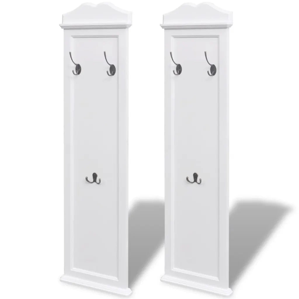 Appendiabiti Set 2 pz Attaccapanni Bianchi 242437