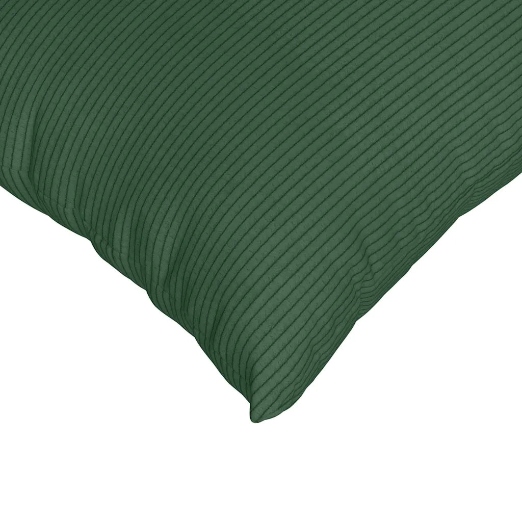 Cuscini da Divano 2 pcs Verde Scuro 80 x 80 cm Tessuto in Cords 42014080
