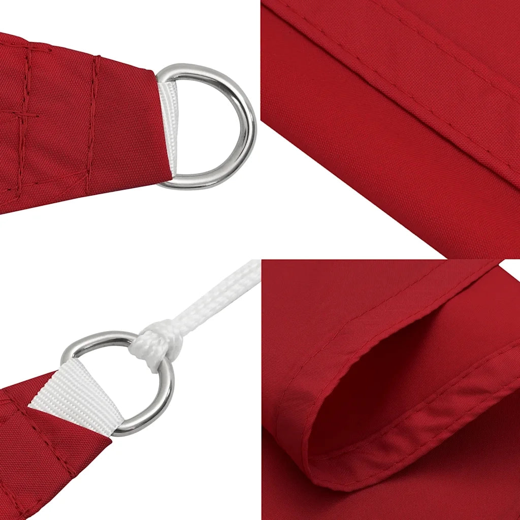 Parasole a vela | Telo Ombra | Vela da ombra Oxford Rettangolare 3x5 m Rosso