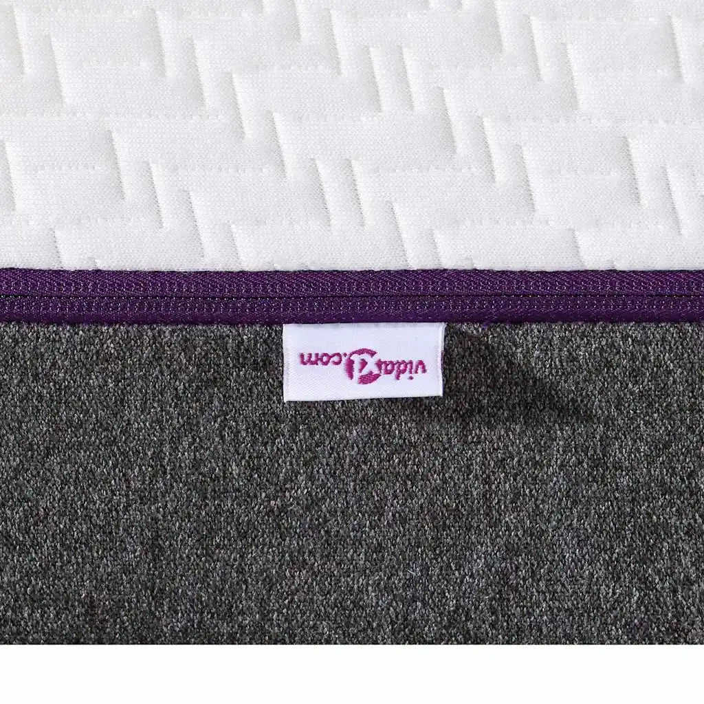 Materasso Bianco e Grigio 80 x 200 cm Tessuto Jacquard 4106324