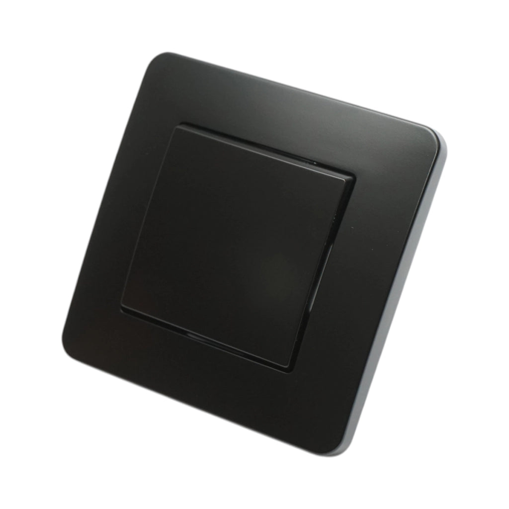 Interruttore da incasso per scale nero 220V, 10AX, PC 80x80mm