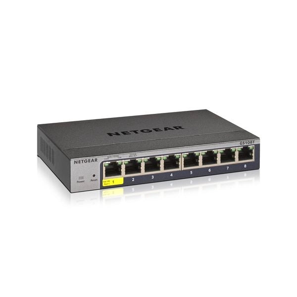 Netgear gs108t gestito l2 gigabit ethernet (10/100/1000) grigio - GS108T-300PES