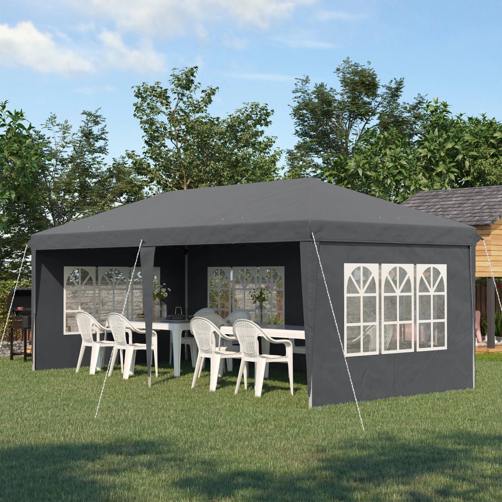 Gazebo pieghevole ¨C Minimal ¨C 3x6 m grigio