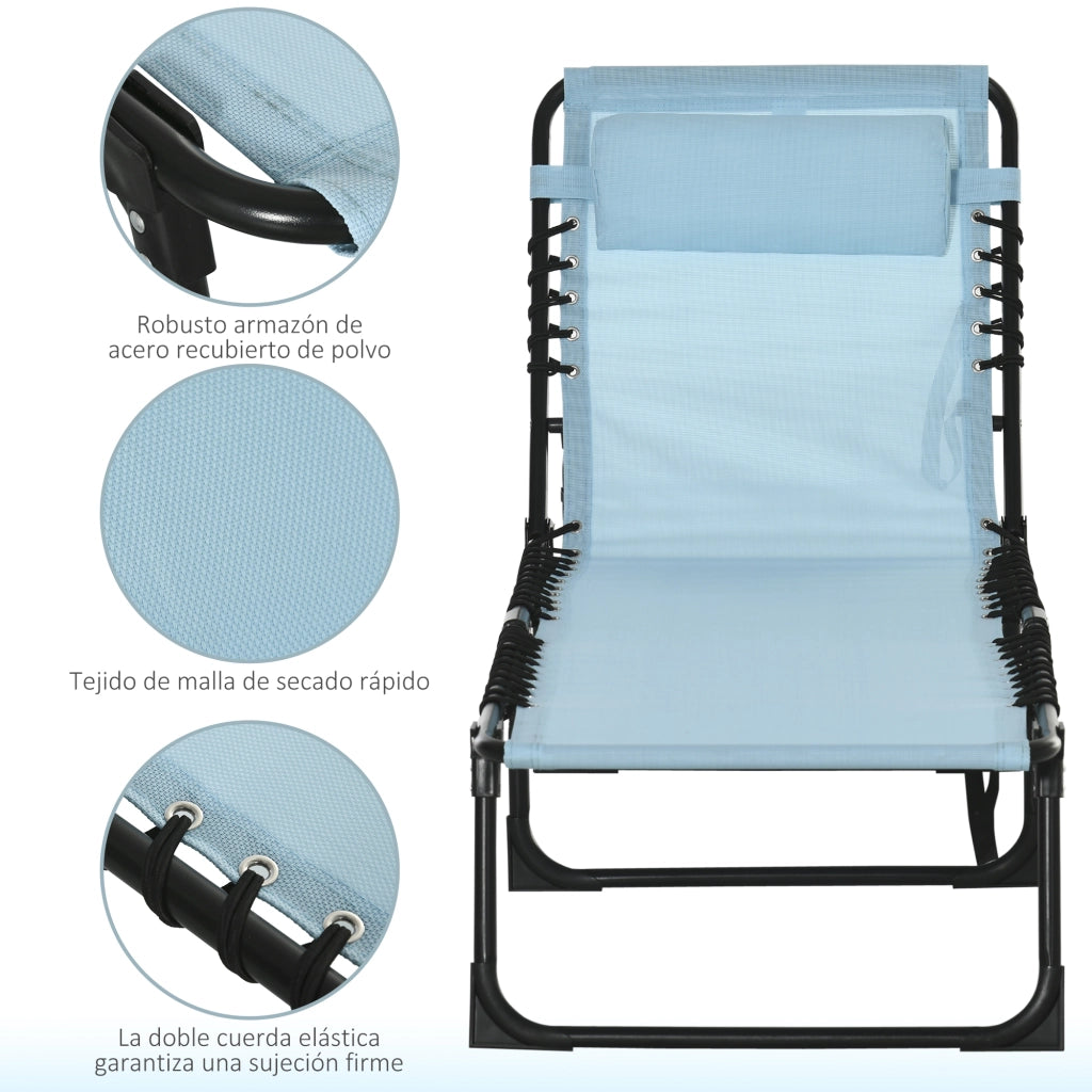 Tumbona Pieghevole ¨C Minimal ¨C Blu 189x58x30 cm