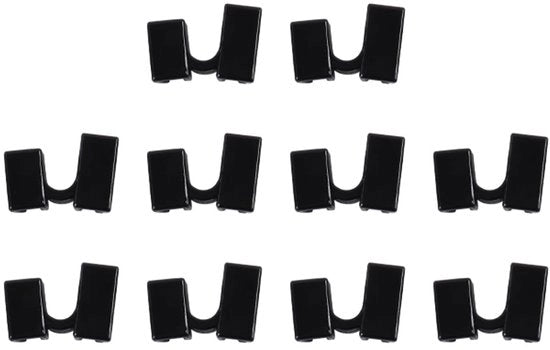 Strumenti di allenamento da 10 pezzi - Aiutante per forchette riciclabile - Nero - Resistente alle macchie - Duraturo - Per principianti - Forchette