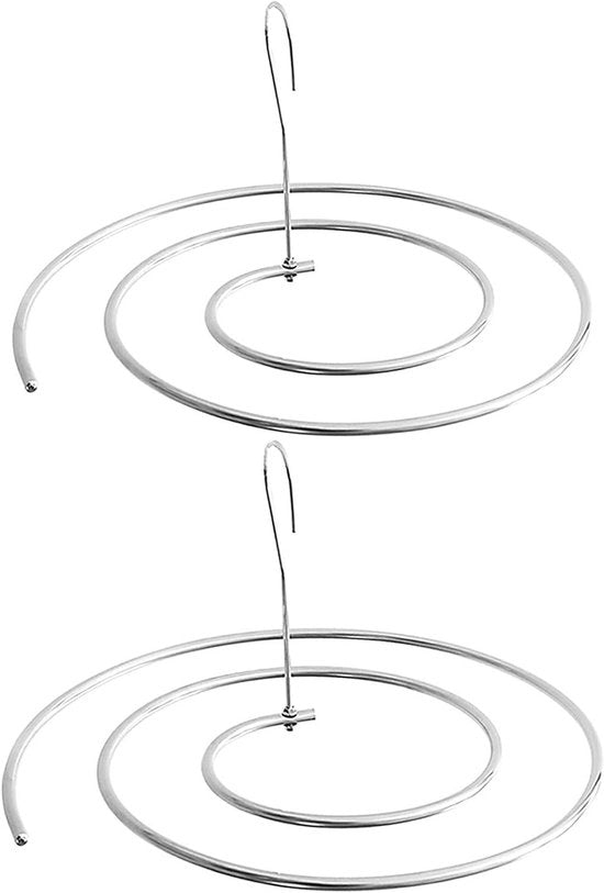 Hanger a Spirale in Acciaio Inossidabile - Appoggiatelle Spaziali per Lenzuola, Federe, Coverlets, Materassi, Tovaglie, Coperte di Divano, Coperte di Sedia, Sciarpe, Cappucci. [Pakket 2]