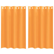 Tende in Voile con Occhielli 2 pz Arancio 140x175 cm