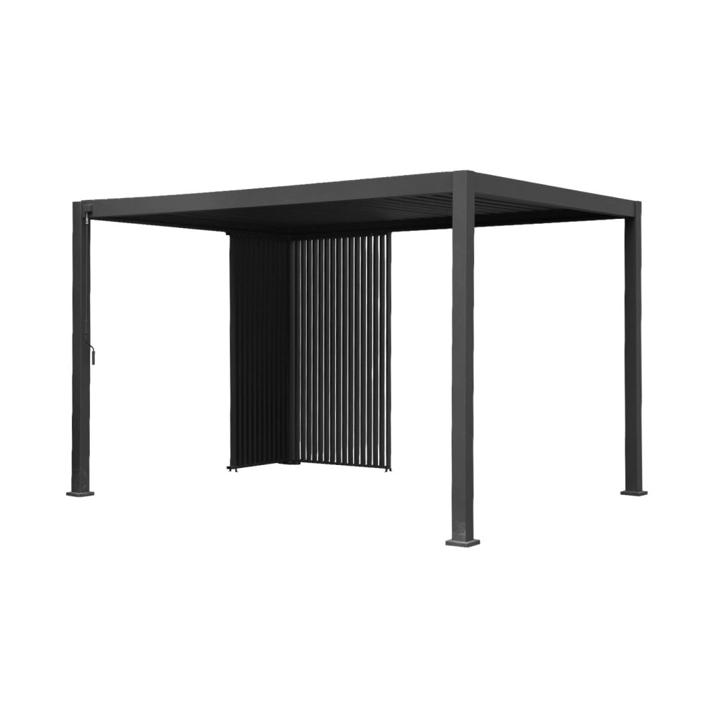 Pergola bioclimatica 3x4m in alluminio + 1 persiana 1m + 1 persiana