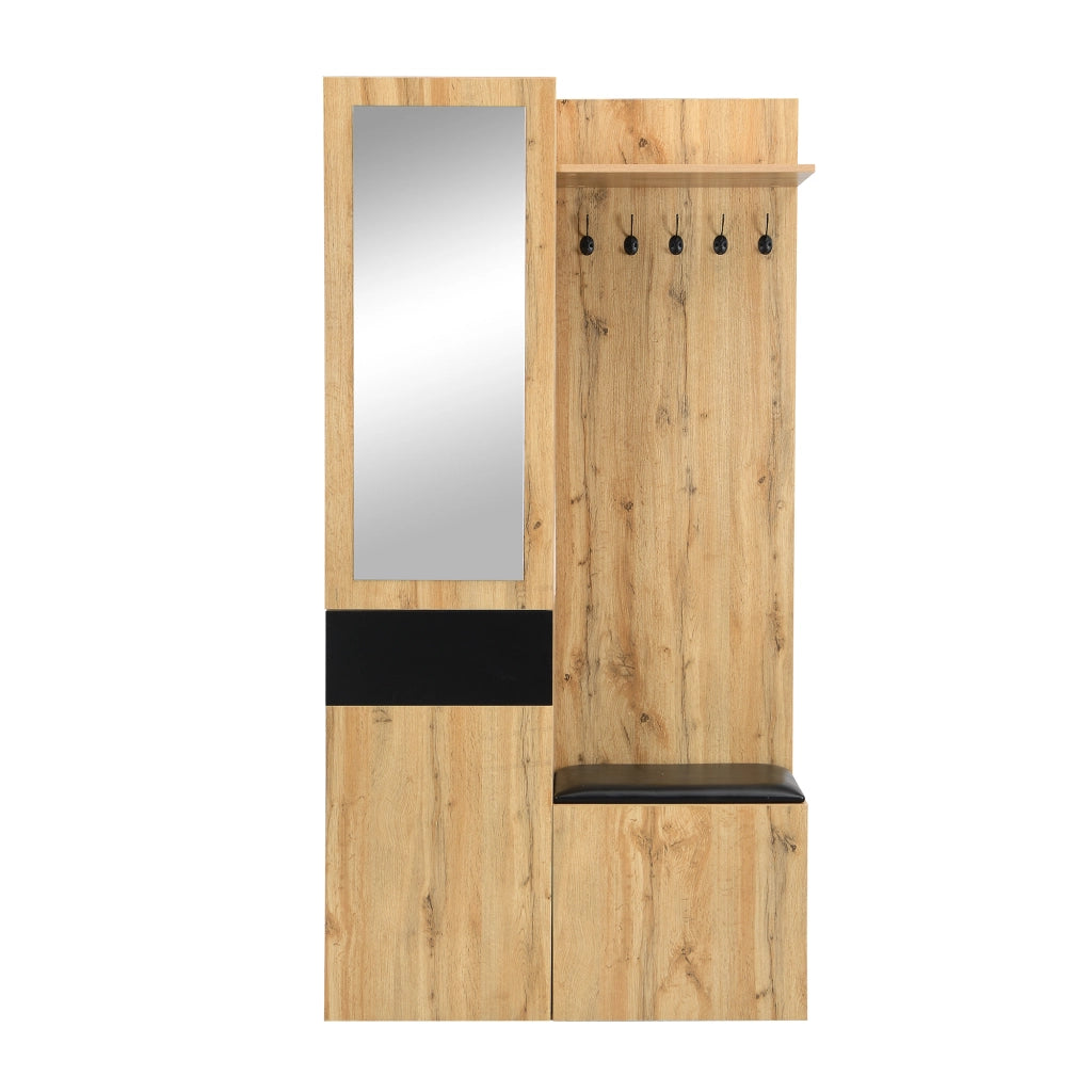 Set Ingresso Scarpiera con Specchio, Appendiabiti e Panca ¨C MINIMAL ¨C con Cassetti e Ripiani