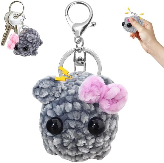 Giraffa da appendere con suono - Cuscino hamster - Porta chiavi - Soffice e rilassante - Giocattolo per bambini - Ideale regalo per bambini