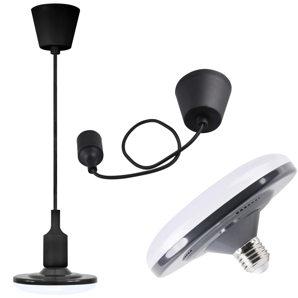 Lampada a sospensione KIKI nera E27 LED 10W Polux