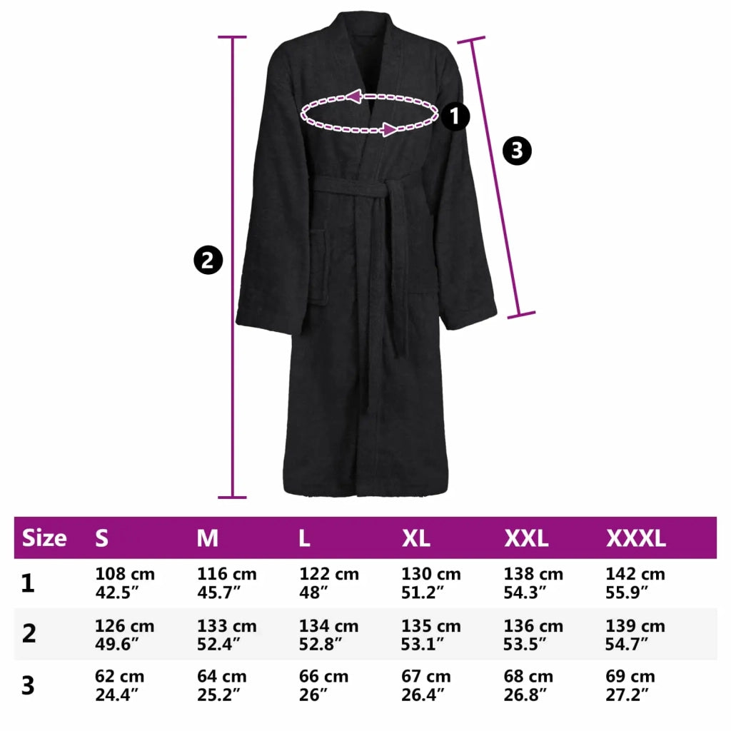 Accappatoio KINN Nero XXL Cotone 4100881