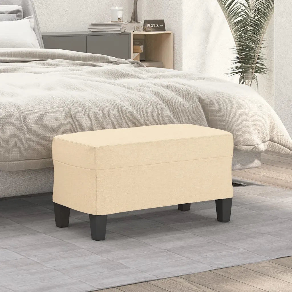 Panca crema 70x35x41 cm in Tessuto 349433