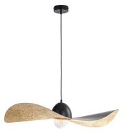 Lampada a sospensione Kapello nero oro 76cm E27 Sigma