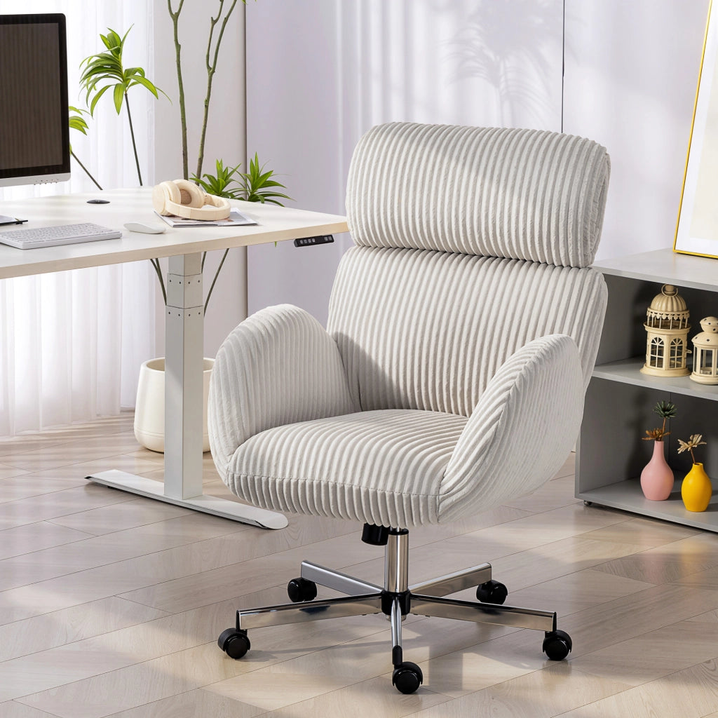 Sedia da ufficio ergonomica in velluto ¨C zephmum ¨C grigio
