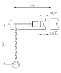 Doccia temporizzata con catenella MCM 20/30"