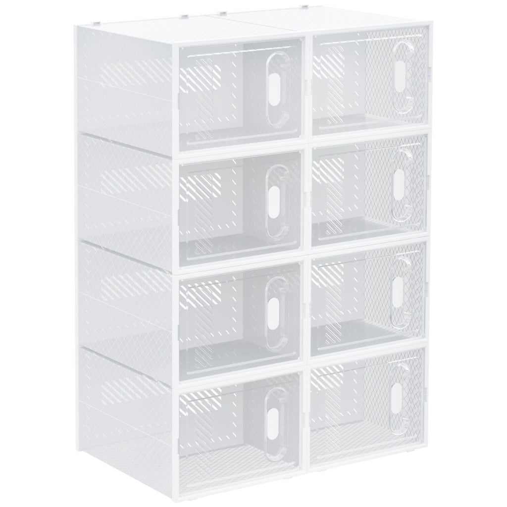 Armadio modulare a cubi ¨C Minimal ¨C 8 cubi, bianco e trasparente