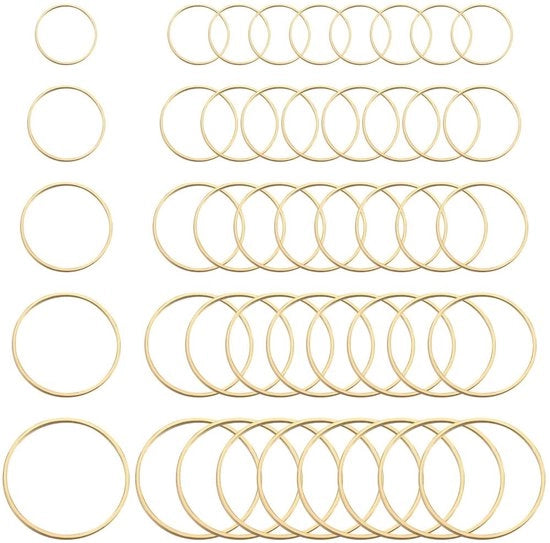 100 pezzi di orecchini a forma di cerchio in oro per gioielleria