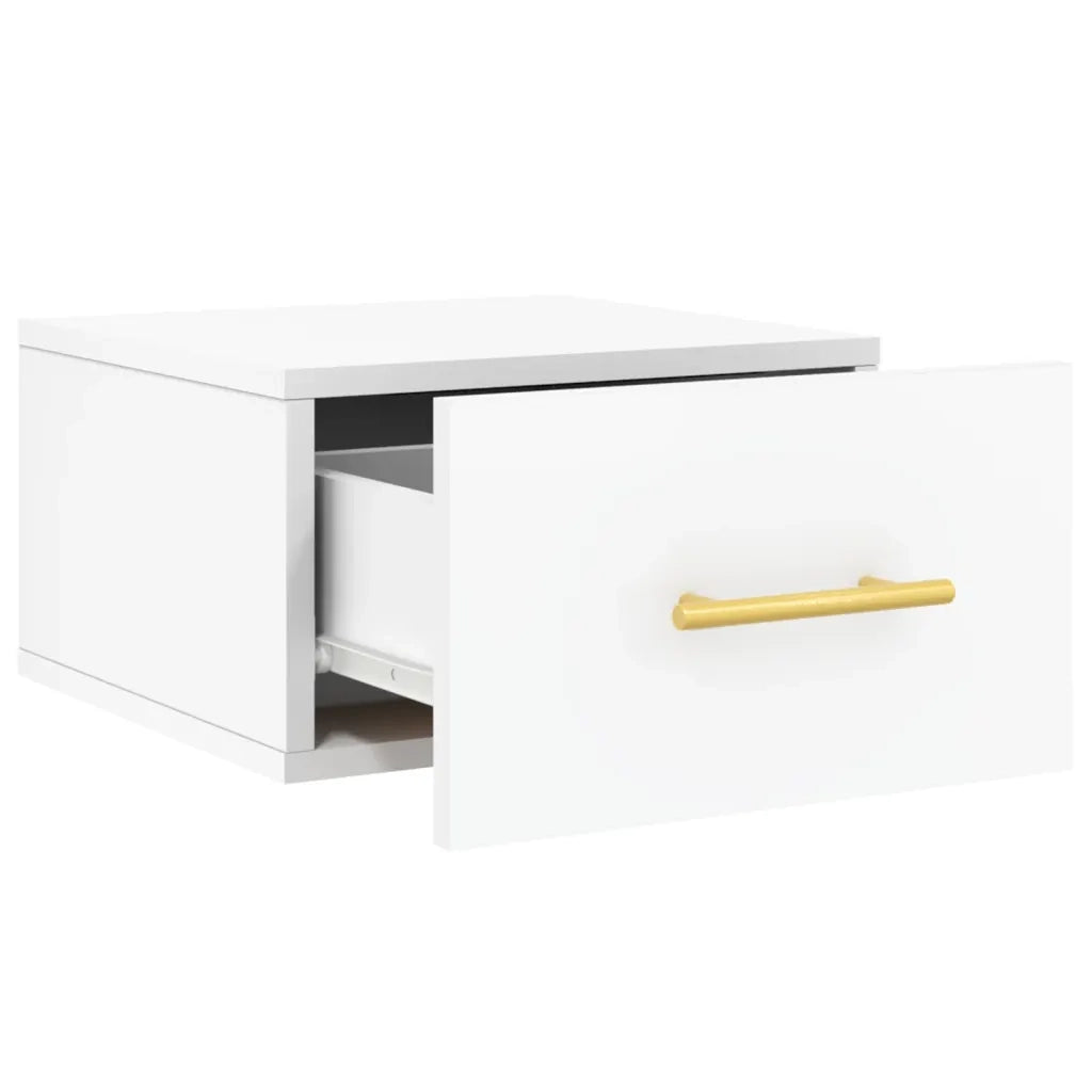 Comodini a Muro 2 pz Bianchi 35x35x20 cm 829789