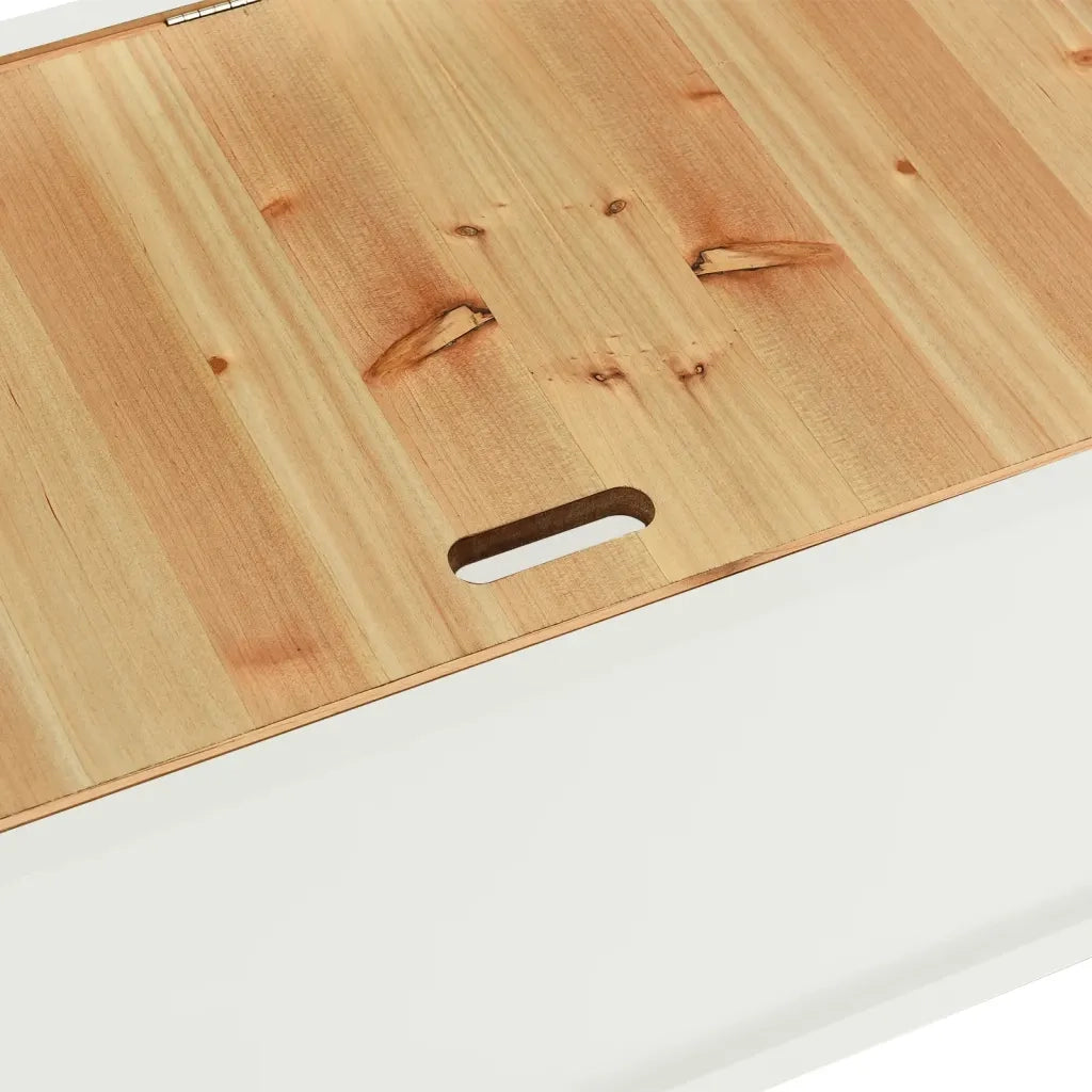 Panca-Sgabello Bianca 107x45x75,5 cm Legno Massello di Abete 395924