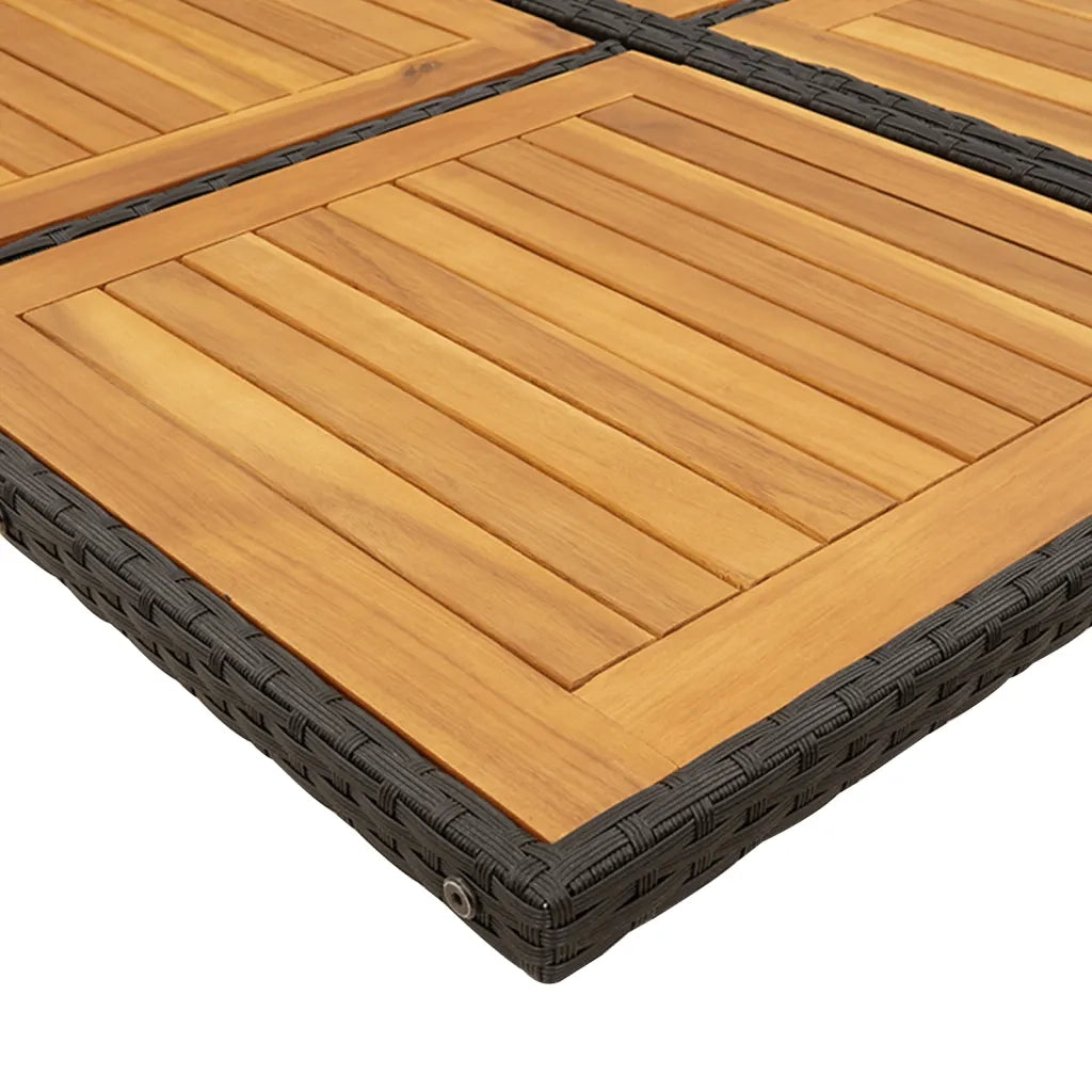 Set da Pranzo da Giardino 17 pz con Cuscini Nero in Polyrattan 3211251