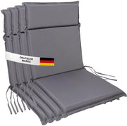 Set di cuscini da giardino da 4 pezzi - Progettazione ergonomico - Alta schiena - Resistenti ai raggi UV - Impermeabili - 99 x 45 cm - Pieno di schiuma spesso - Cuscino da sedere