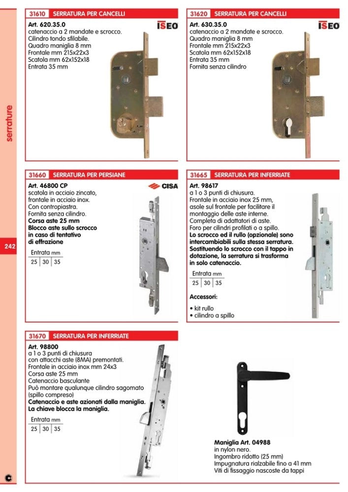 1pz corni art.  98617.30.080 serratura trepper fe cod:ferx.1996