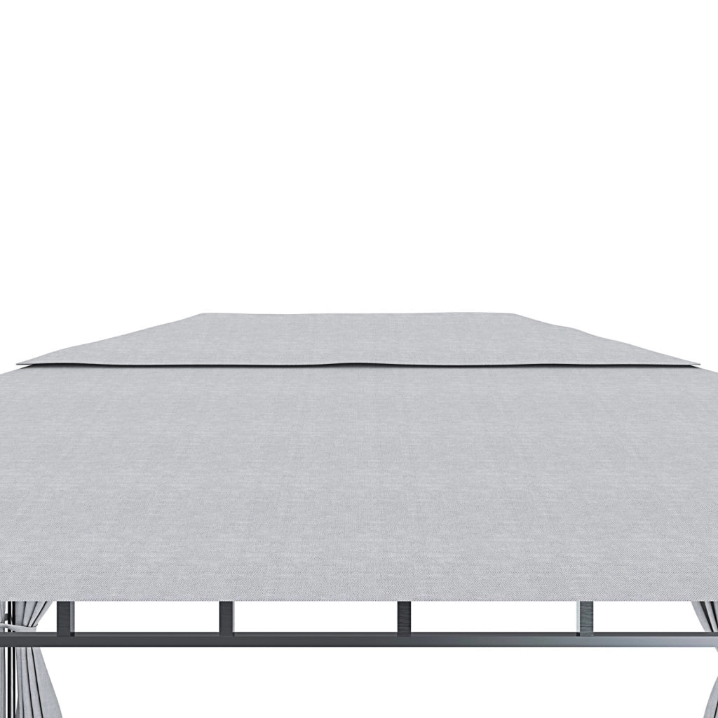 Gazebo Da Giardino 3 x 4 M Con Tende Laterali Richiudibili Struttura In Acciaio Robusto Copertura Impermeabile 180 g/m² Con 4 Teli Laterali Esterno Giardino Piscina Fiere Ombreggiante Privacy Grigio