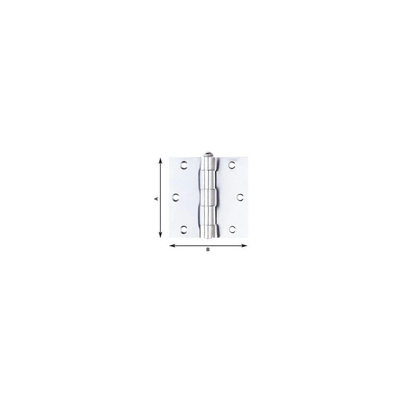 CERNIERA INOX EXTRA PESANTI 65x65 mm - 10 pezzi