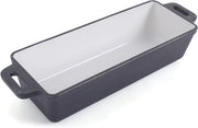 Scatola per forno in acciaio inox con rivestimento email per forno grill BBQ induzione 15 litri Ø 282 x 12cm EW-GE-1501