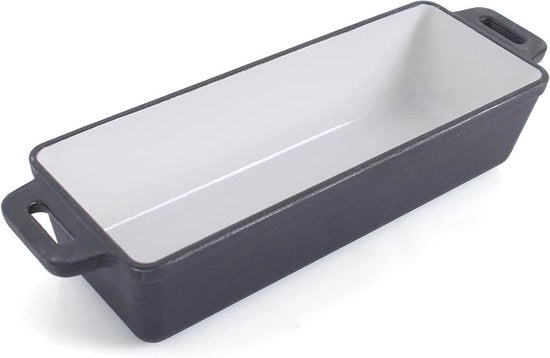 Scatola per forno in acciaio inox con rivestimento email per forno grill BBQ induzione 15 litri Ø 282 x 12cm EW-GE-1501