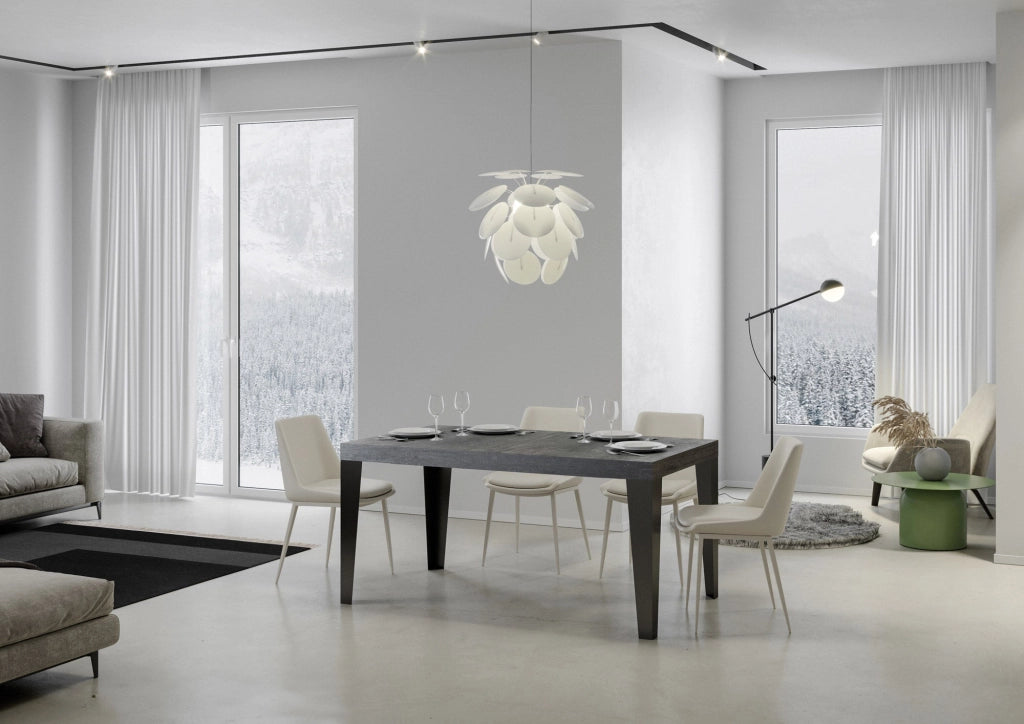 Tavolo Allungabile 140-224x80x77 cm Flame Cemento