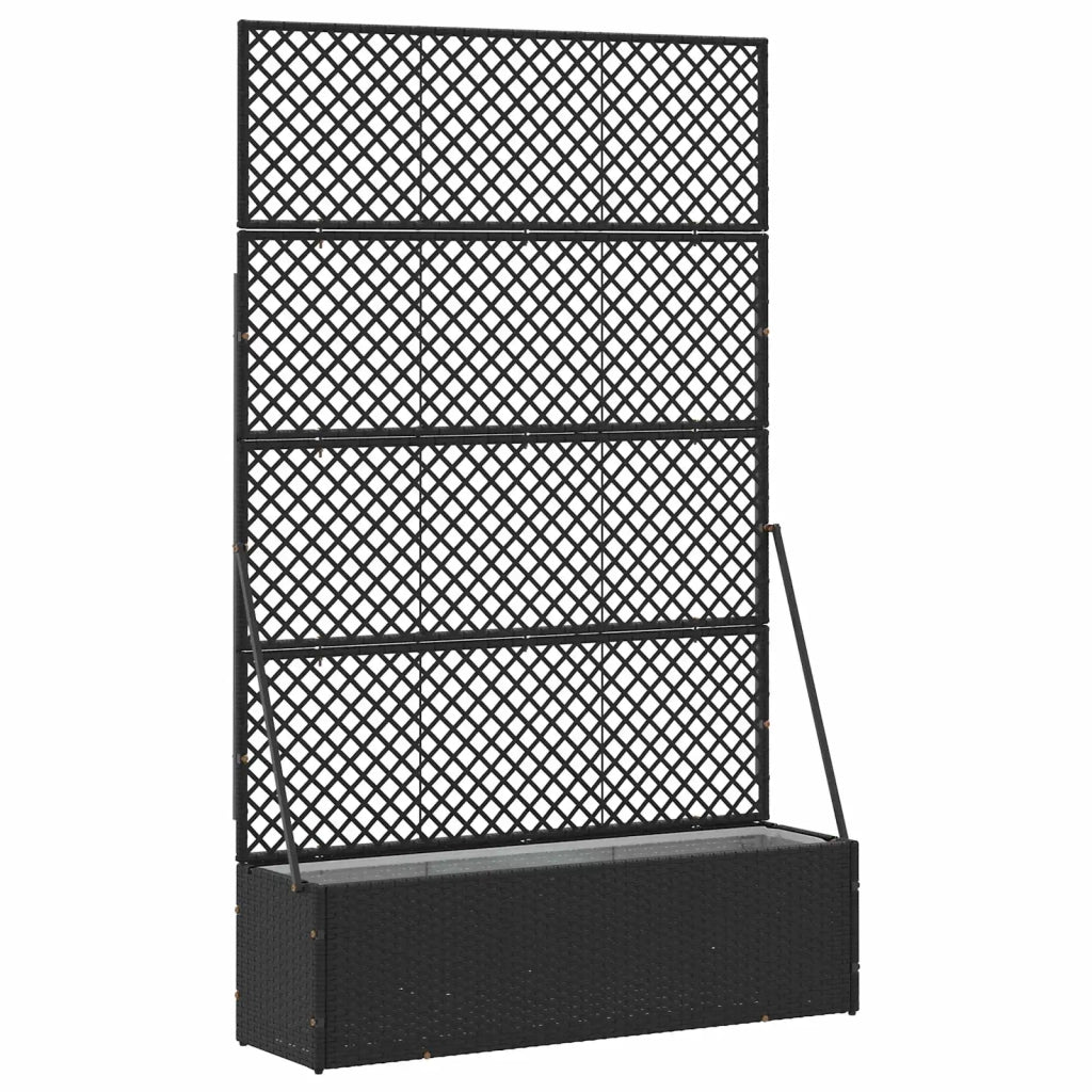 Fioriera a traliccio da giardino Nero 105 x 30 x 170 cm Metallo 366617