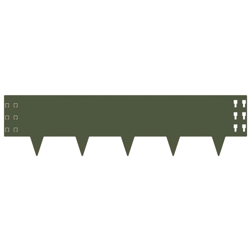 Bordura per Prato 10 pcs 100 x 25 cm Acciaio Verde Oliva 8008611